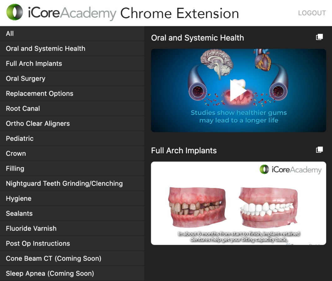 Optimized-iCoreAcademy Chrome Extension