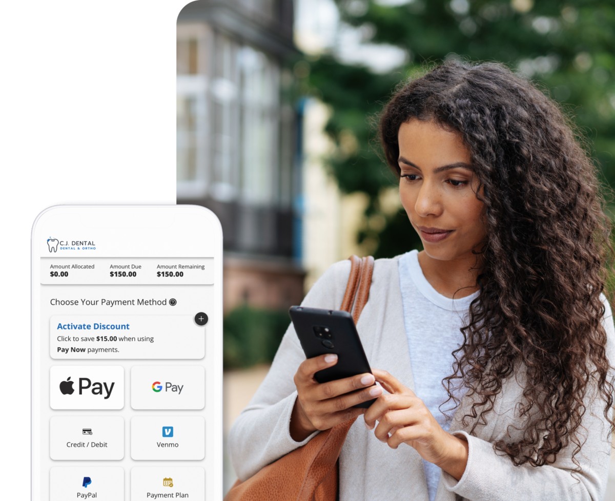 Woman pays healthcare bill via phone