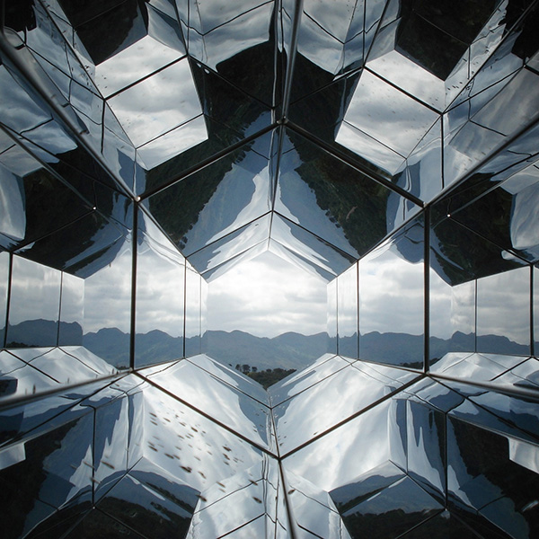 Abstract glass honeycomb to represent the infrastructure built to automatically backup data.
