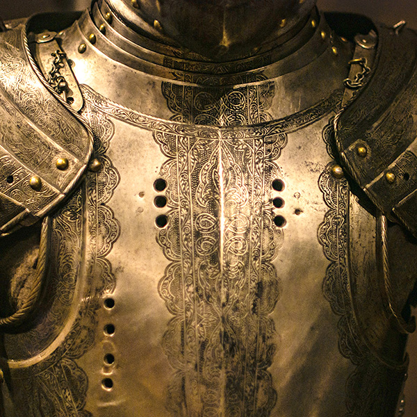 Knight's armor representing the regular security updates. 