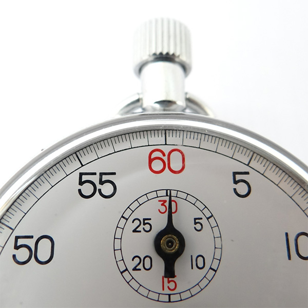 A ticking stopwatch to illustrate the speed of ICD-10 lookup for medical. 